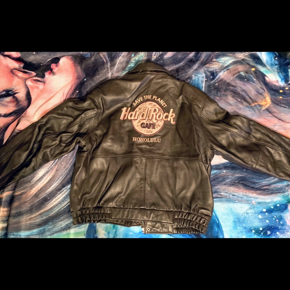 Hard Rock Cafe Honolulu Leather Jacket
